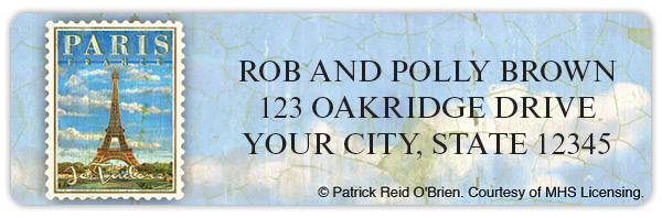 European Vacation Address Label