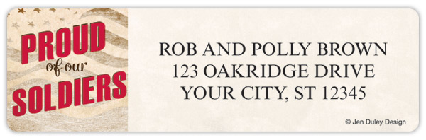 Proud of our Soldiers Address Labels