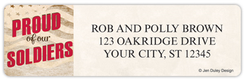 Proud of our Soldiers Address Labels