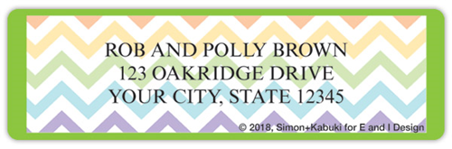 Floral Chevron Address Labels