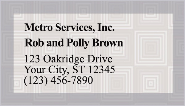 Metro Business Cards