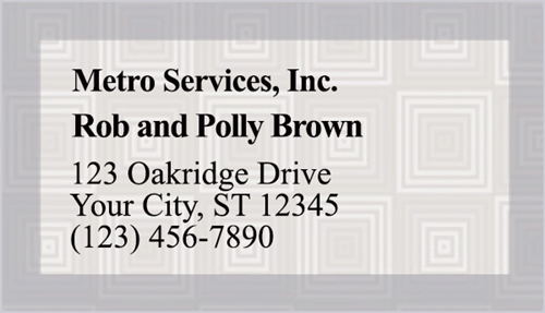 Metro Business Cards