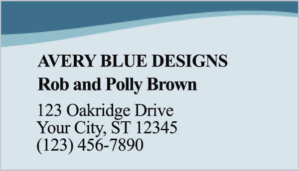 Blue Avery Business Cards