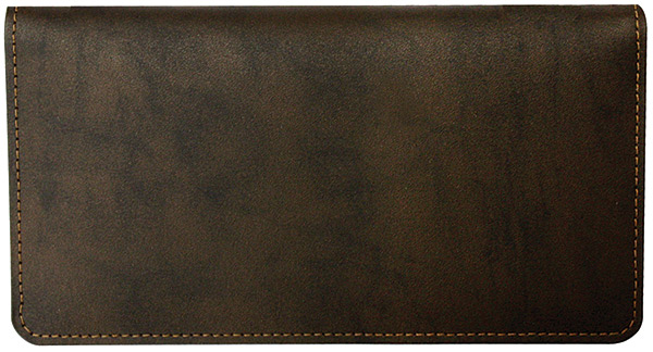 Dark Brown Checkbook Cover