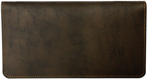 Dark Brown Checkbook Cover