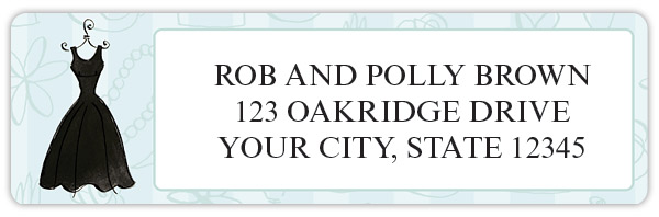 Little Black Dress Address Label