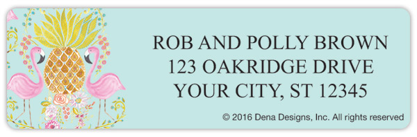 Haute Girls Flamingo Address Labels