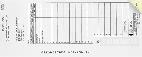 Style 1 Bookbound Deposit Slips