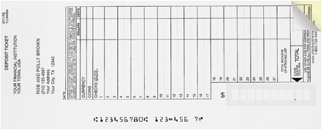 Style 1 Bookbound Deposit Slips