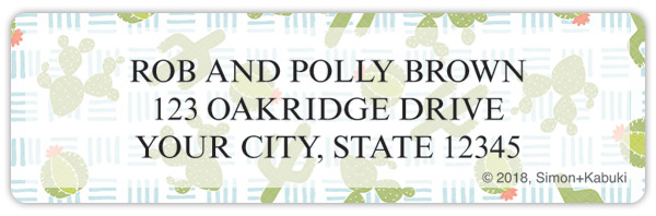 Colorful Cactus Address Labels