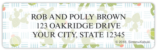 Colorful Cactus Address Labels