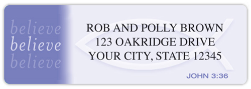 Believe Address Labels