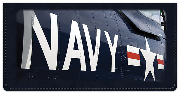 Navy Checkbook Cover