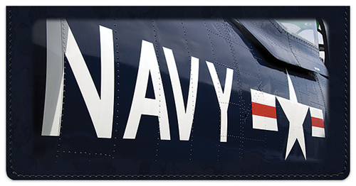 Navy Checkbook Cover