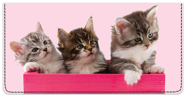Precious Kittens Checkbook Cover