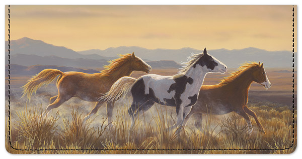 Hautman Brothers Wild Horses Checkbook Cover