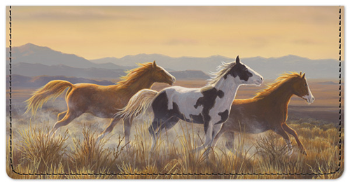 Hautman Brothers Wild Horses Checkbook Cover