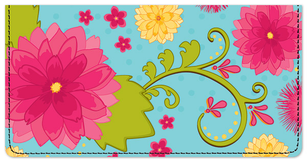 Modern Fleur Checkbook Cover