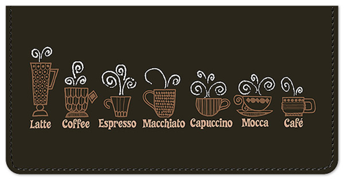 Coffee Time Checkbook Cover