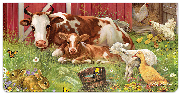 Barnyard Babies Checkbook Cover