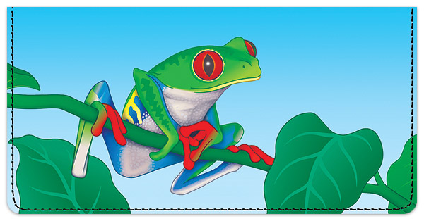 Designs by Shan Red-Eyed Tree Frog Checkbook Cover