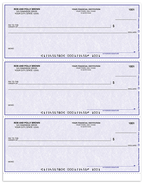 Purple Laser Draft Checks