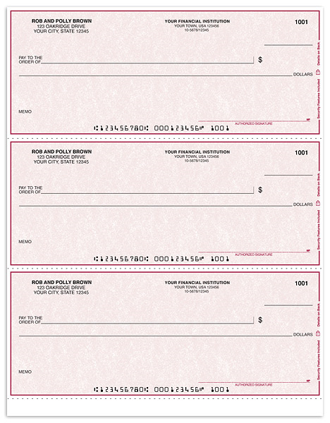 Maroon Laser Draft Checks