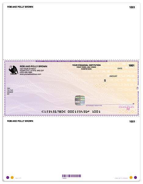 High Security Laser Check in Middle - Purple Safety