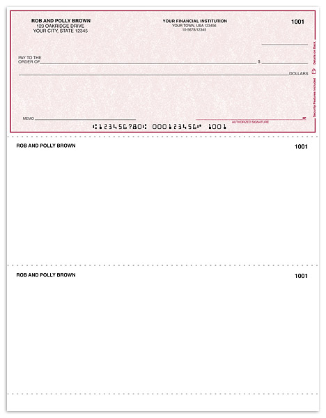 Maroon Laser Check on Top