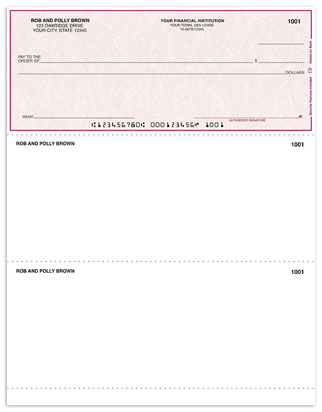 Maroon Laser Check on Top