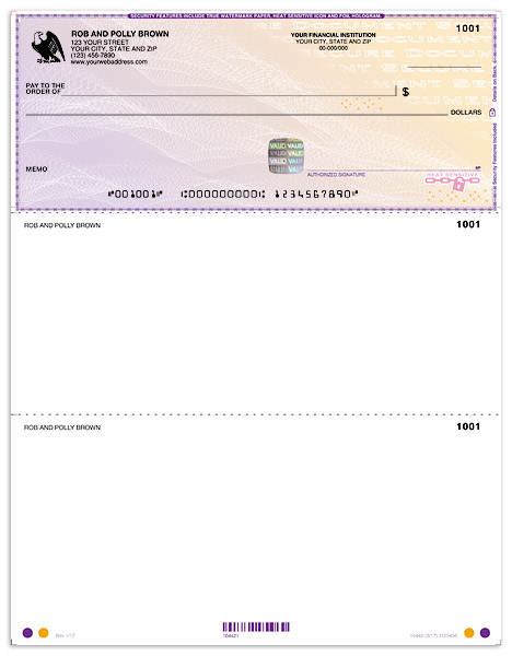 High Security Laser Check on Top - Purple Safety