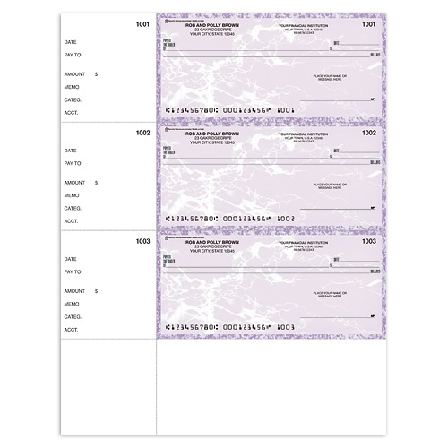 Laser Wallet Check - Park Avenue (Lavender)