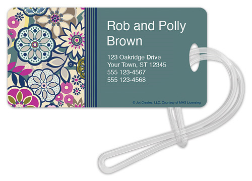 Fancy Floral Luggage Tag