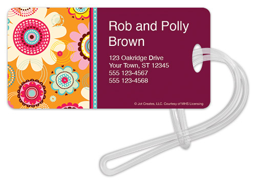 Pop Floral Luggage Tag