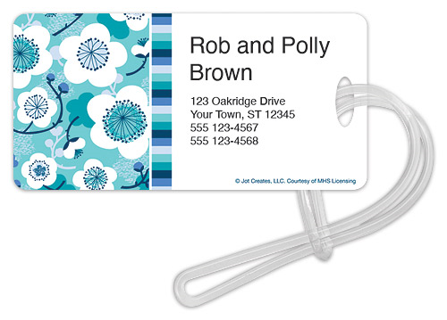 Underwater Blossoms Luggage Tag