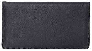 Black Leather Checkbook Cover