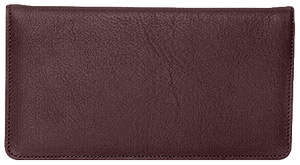 Burgundy Leather Checkbook Cover