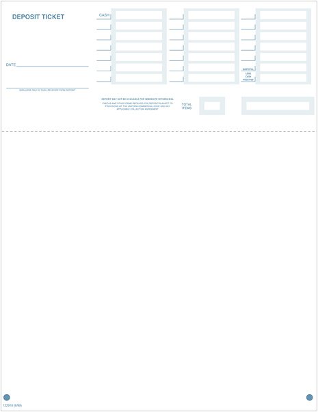 Laser Deposit Tickets, QuickBooks