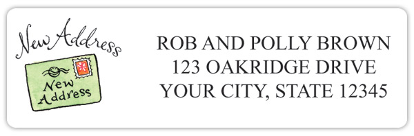 New Address! Sheet Labels