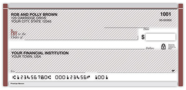 Pinstripe Maroon Checks