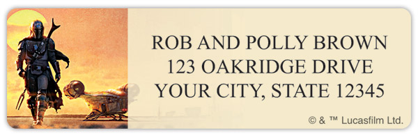 <i> Star Wars </i> the Mandalorian Address Labels