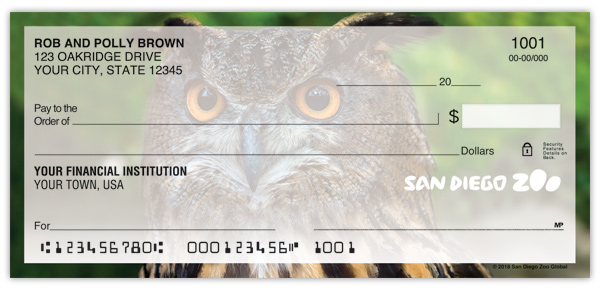 San Diego Zoo Owls Checks