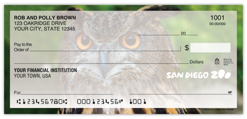 San Diego Zoo Owls Checks