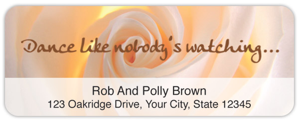 Dance Like No One's Watching Address Labels