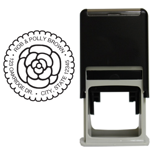 Rosebud Round Flower Stamp