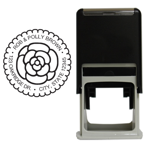 Rosebud Round Flower Stamp