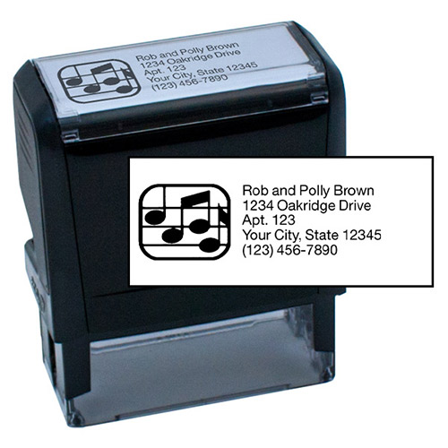 5 Line Stamp with Logo