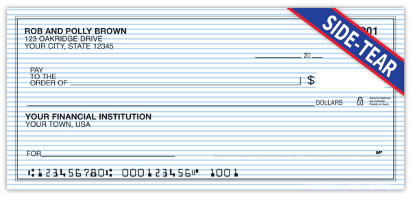 Blue Safety Side-Tear Checks