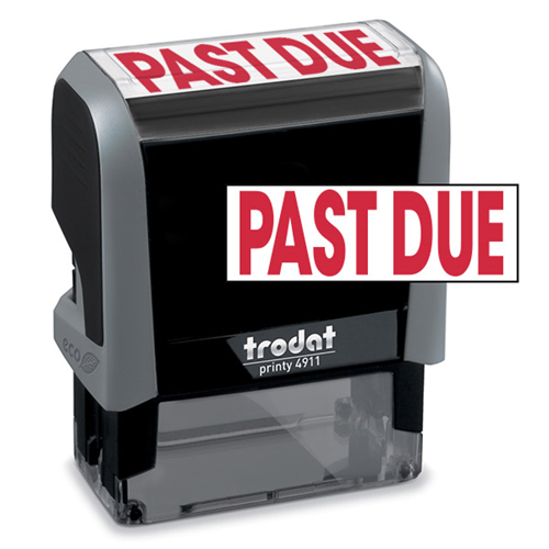 PAST DUE Stock Title Stamp