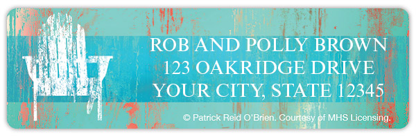 Beachy Stripes Address Label